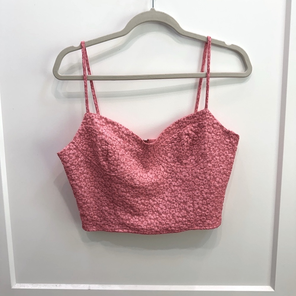 Floral Pink Women's Crop Top